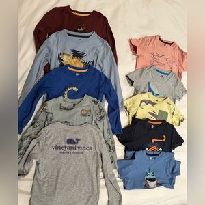 Lot of 10 boys size 6 used shirts